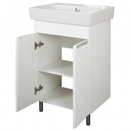 Тумба в ванную комнату НЕО 55 ВРЕЗНЫЕ РУЧКИ под умывальник НЕО 55
