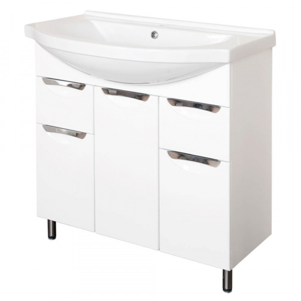 Тумба напольная AquaLine Эльбрус 80 2 ящика