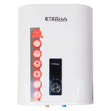 Водонагреватель электрический накопительный ETERNA FS 30 (плоск., нерж.)