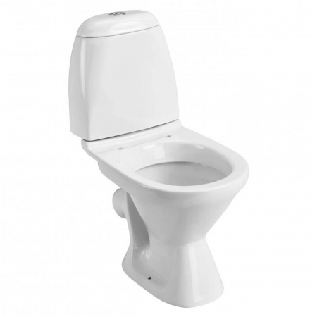 Унитаз-компакт "РИМИНИ" косой выпуск, сиденье ПОЛИПРОПИЛЕН, арматура 1-режимная