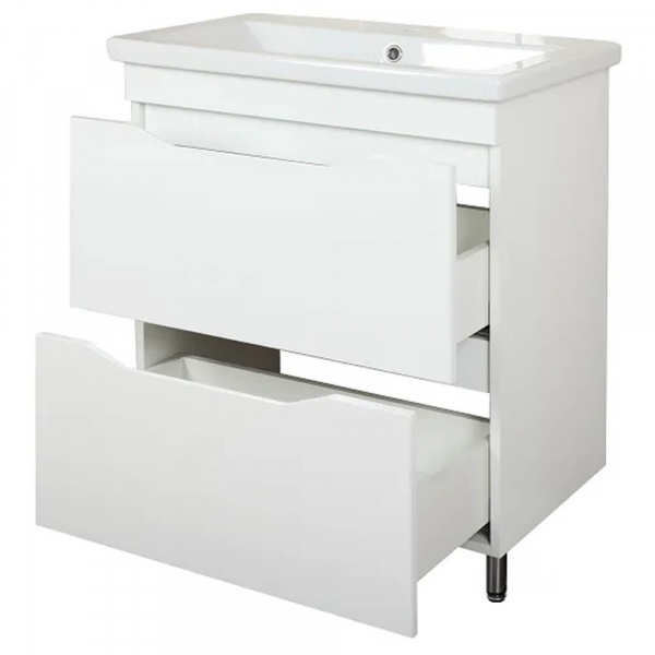 Тумба напольная AquaLine Слим 70 2 ящика