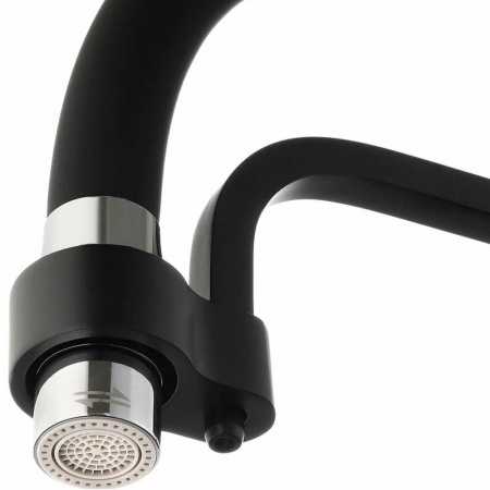 Смеситель на мойку с гибким изливом, с выходом под фильтр HAIBA HB76857 ЧЕРНЫЙ (лат., картр. 35м) Смеситель на мойку с гибким изливом, с выходом под фильтр HAIBA HB76857 ЧЕРНЫЙ (лат., картр. 35м)