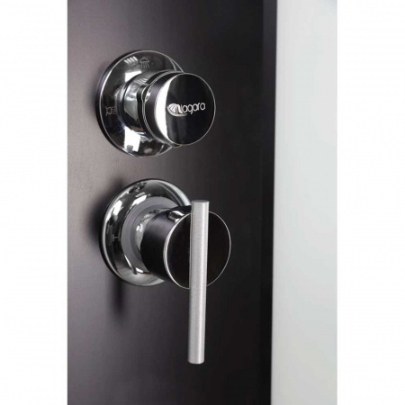 Душевая кабина 900х900х2150мм без г/м, СРЕДНИЙ поддон, стекло МАТОВОЕ, профиль ЧЕР. NG-6701-14 