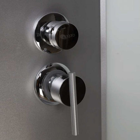 Душевая кабина 900х700х2150мм без г/м, СРЕДНИЙ поддон, СЕРЕБР проф, стекло МАТОВОЕ NG-33974-14RBKT