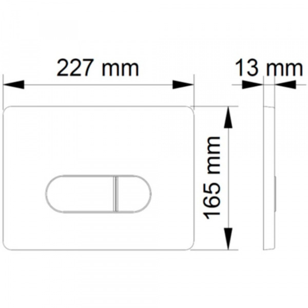 Клавиша смыва Berges Novum D5 040035 чертеж