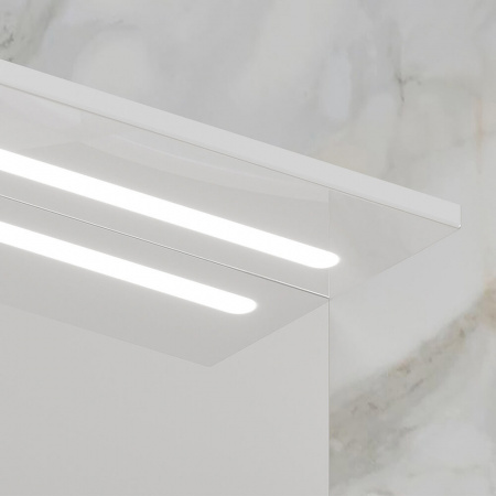 Шкаф зеркальный МИЛЕНА / Milena 55 ЛЕВЫЙ с подсветкой (550х146х700мм)