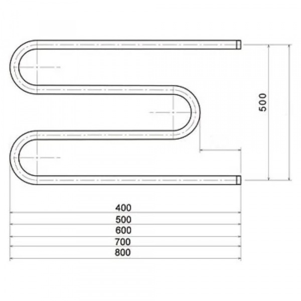 Полотенцесушитель водяной Тругор М1 50x60 схема