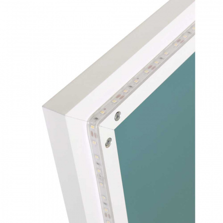 Зеркало МЕРИДИАН/Meridian 60 600х800мм (LED-подсв., бесконт. сенс. выключатель, рама алюм БЕЛАЯ)