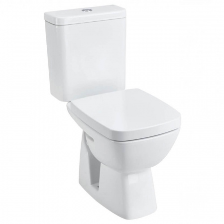 Унитаз-компакт "НЕО ЛАЙТ" косой выпуск, сиденье ДЮРОПЛАСТ МИКРОЛИФТ, арматура 2-режимная