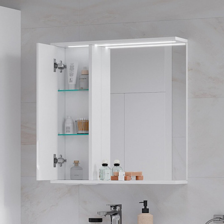 Шкаф зеркальный JOLI 60 ЛЕВЫЙ с подсветкой (600х146х700мм)