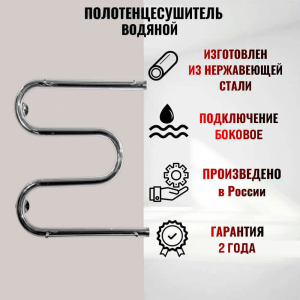 Полотенцесушитель водяной Тругор М1 П 50x60 с полками
