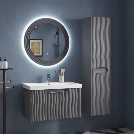 Тумба в ванную комнату подвесная MIRAGE 80.1Y ГРАФИТ СОФТ под ум-к PRIME 80 (78857-80)