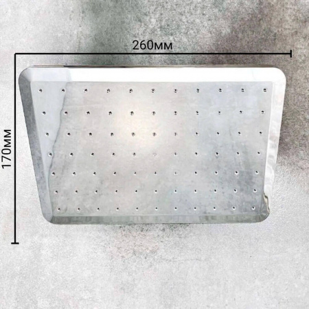 Смеситель для душа (зонт, квадрат) со стойкой HAIBA HB2424 (лат., с изливом)
